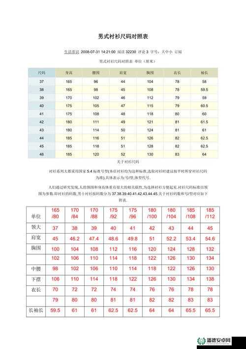 日本尺码与亚洲尺码区别：解析两者在设计与适用人群上的差异